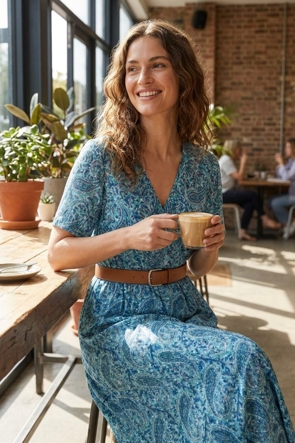Daisy | Women's Boho Printed Short Sleeve Maxi Dress