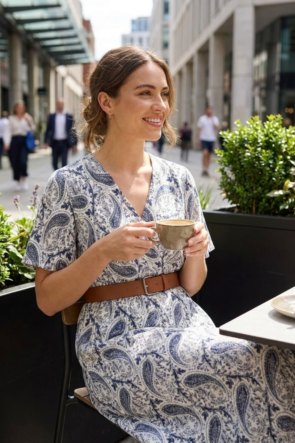 Daisy | Women's Boho Printed Short Sleeve Maxi Dress