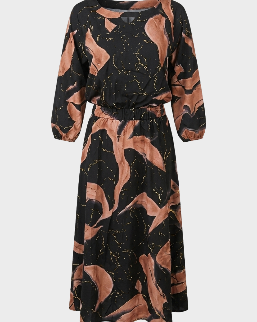 Susan – Printed Chiffon Maxi Dress