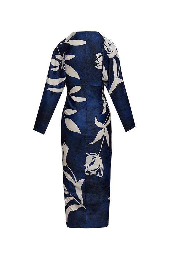 Eva | Unique Print Dolman Midi Dress