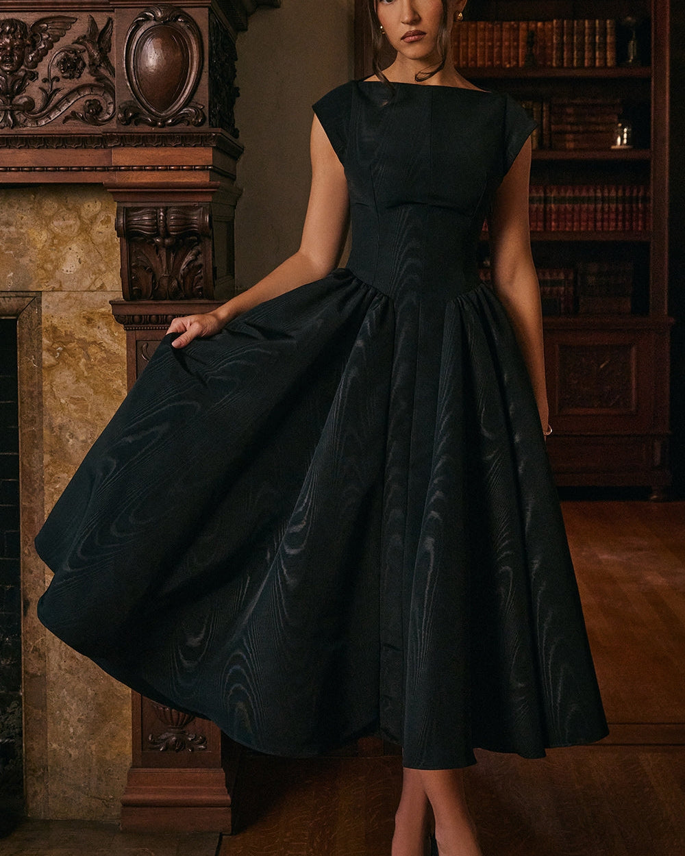 Adelphia | Backless Tulle Midi Dress