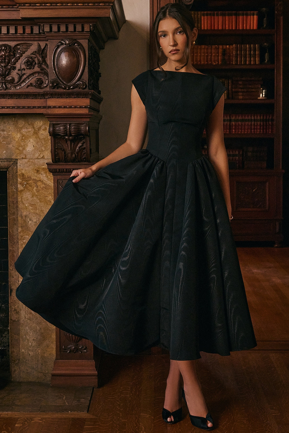 Adelphia | Backless Tulle Midi Dress
