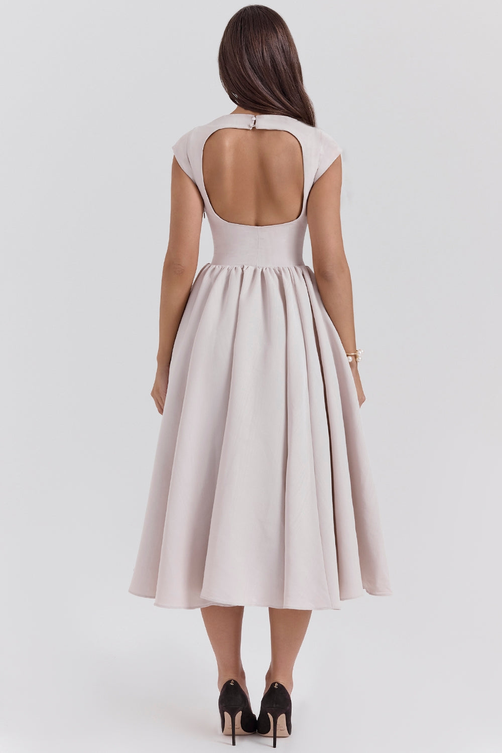 Adelphia | Backless Tulle Midi Dress