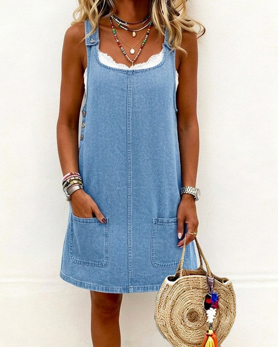 Lisa | Casual Denim Overall Dress