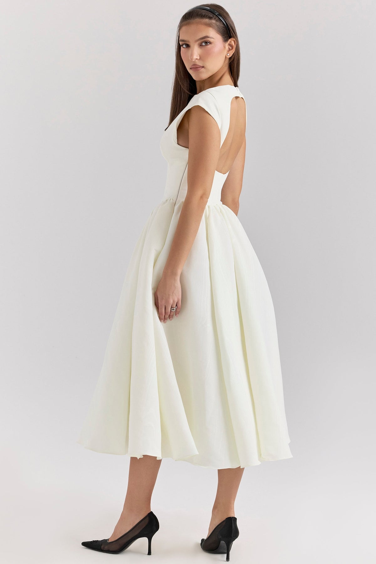 Adelphia | Backless Tulle Midi Dress