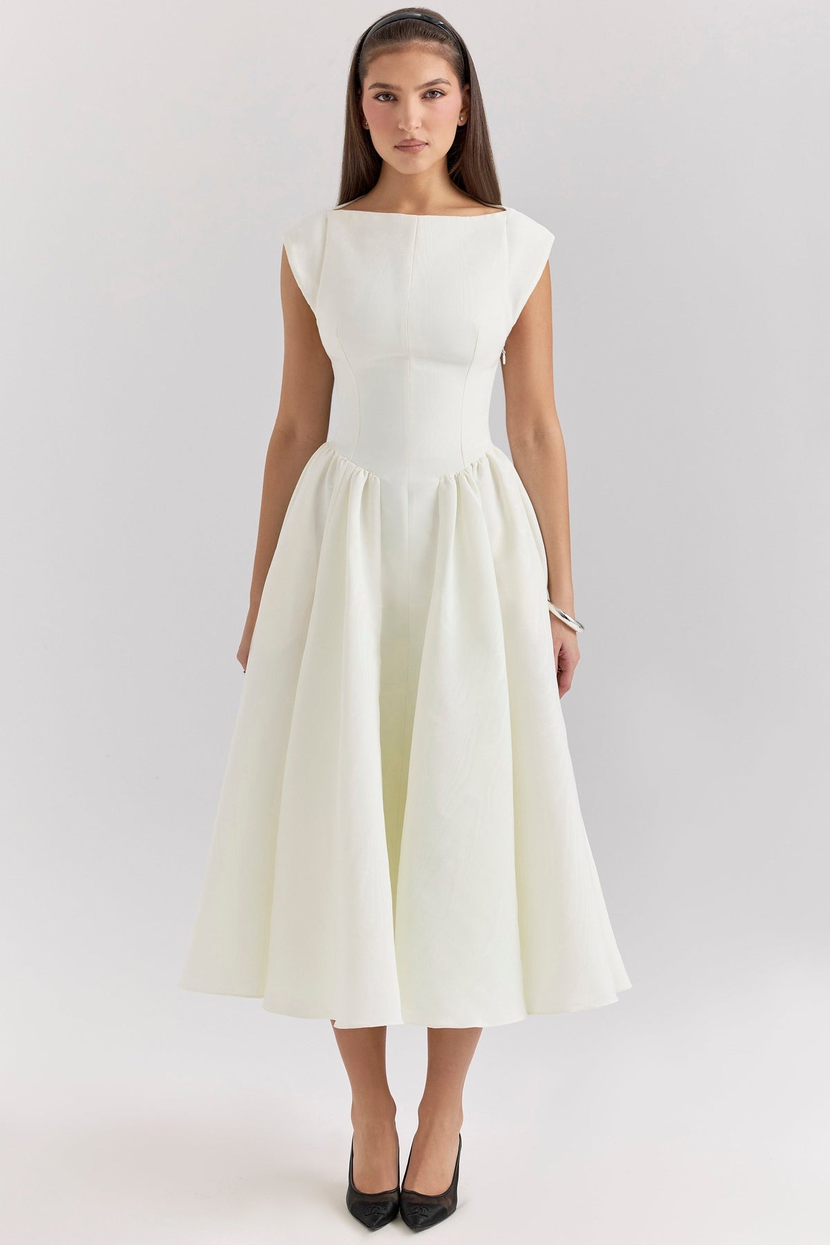 Adelphia | Backless Tulle Midi Dress