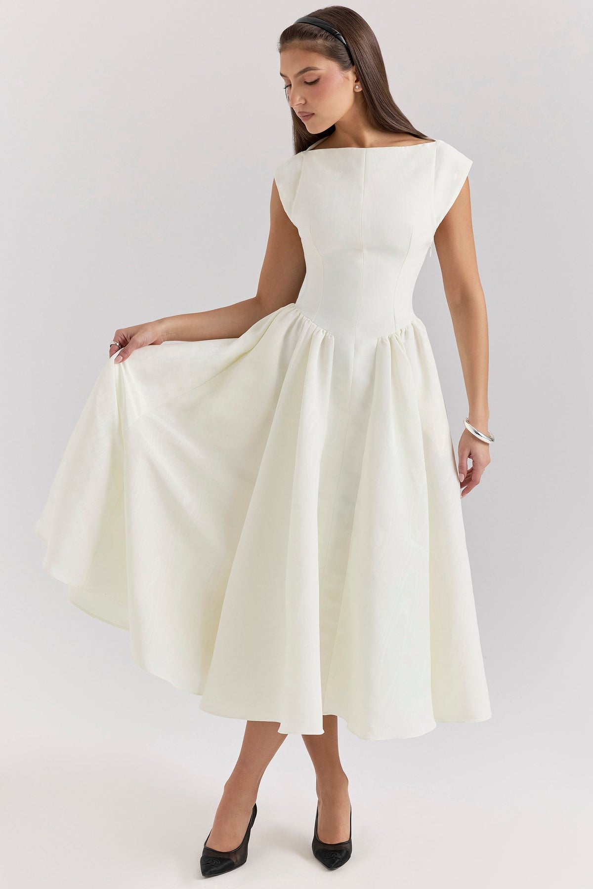 Adelphia | Backless Tulle Midi Dress