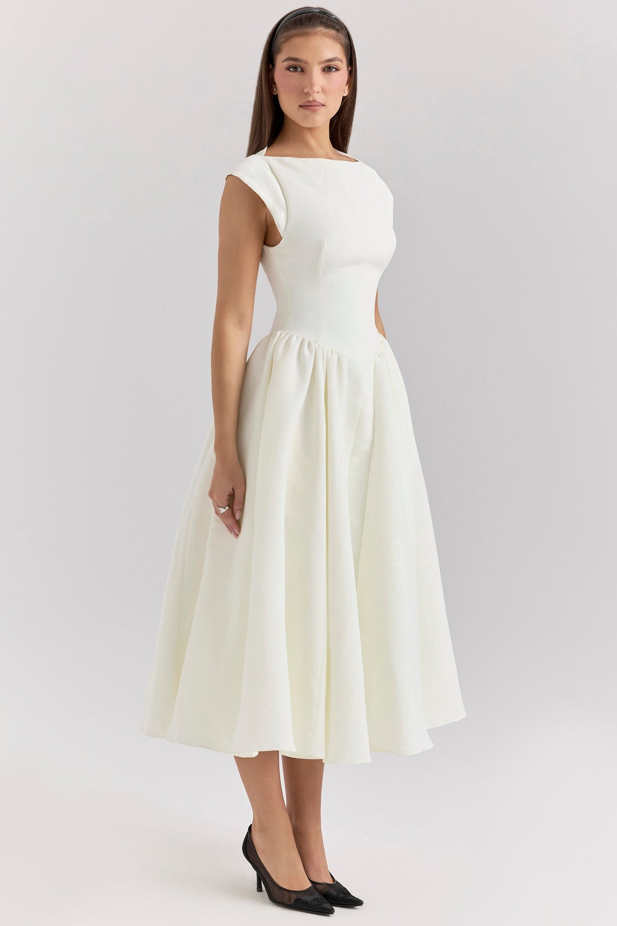 Adelphia | Backless Tulle Midi Dress